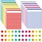 12 Pack Multi-Color Dry Erase Incentive Chart/Chore/Responsibility/School Attendance/Homework Progress Tracking Chart with 2112 Reward Star Stickers, (17" x 22.5")